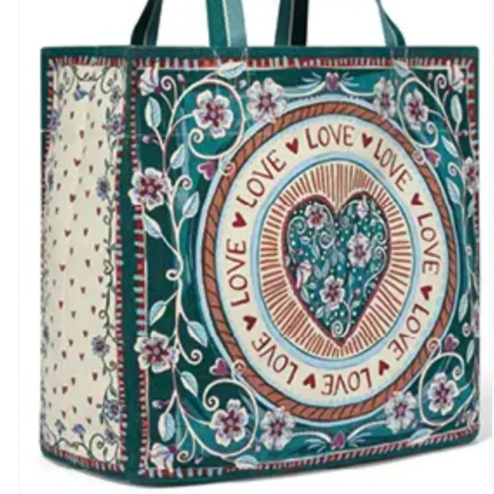 Brighton Bella Tile Love is All You Need Tote, NWT - Picture 2 of 8